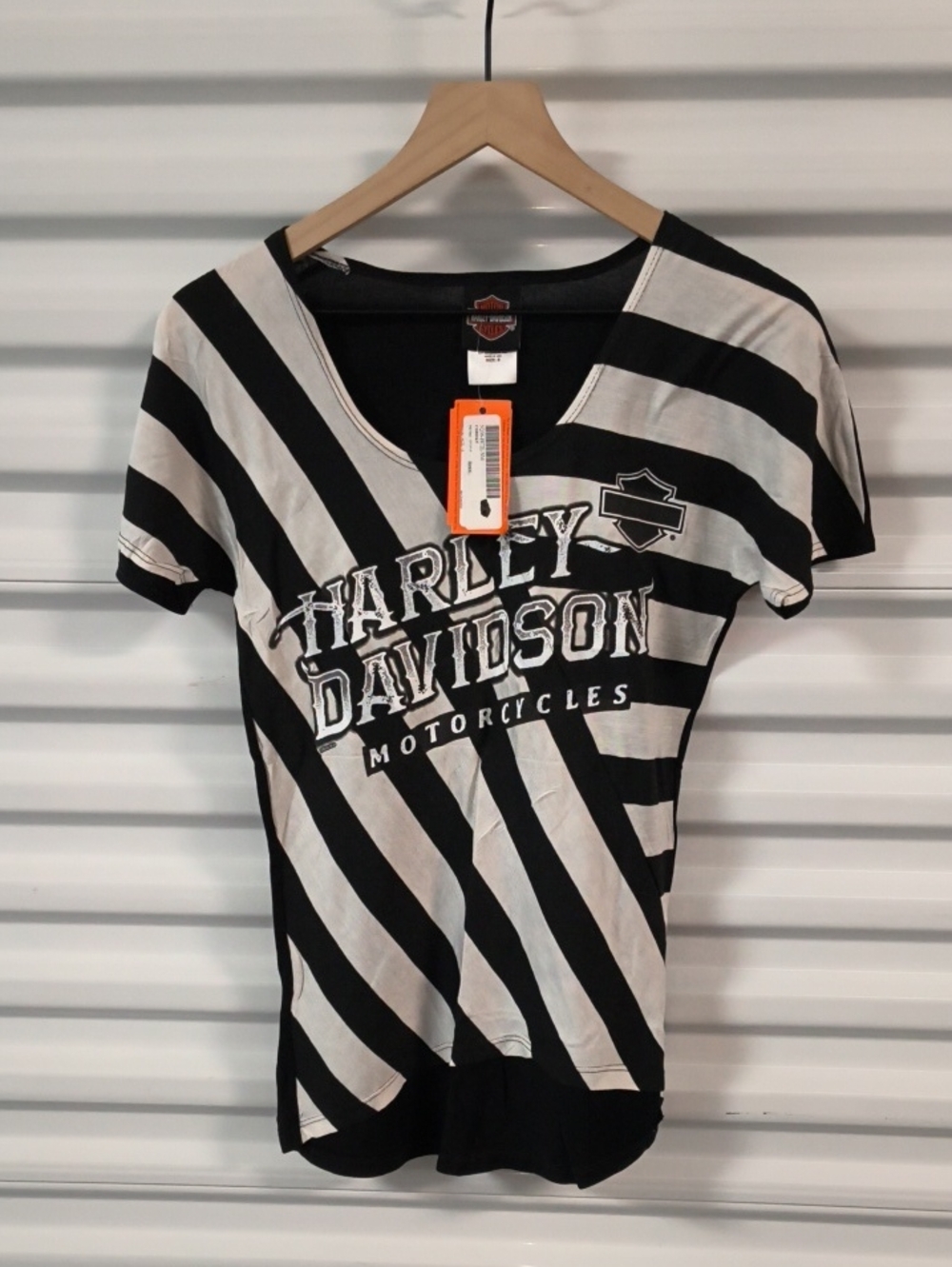 St Paul MN Harley Davidson Striped Crewneck Short Sleeve T-shirt 2XL NWT